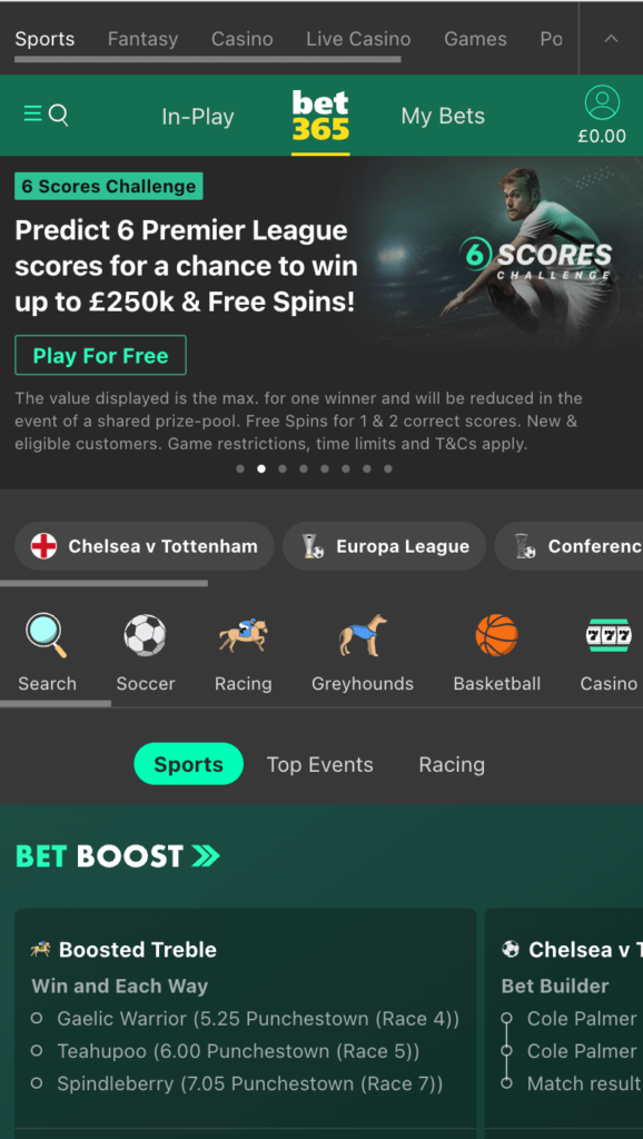 bet365 home page