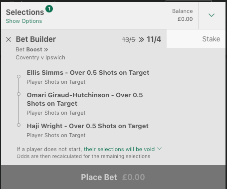 bet 365 bet builder screenshot