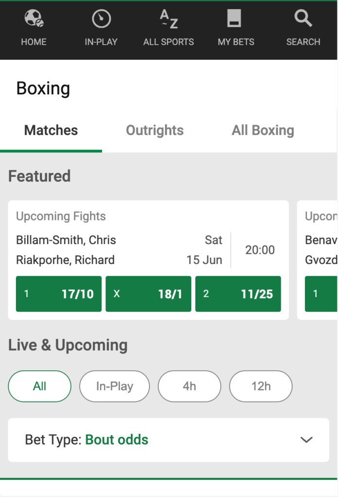 unibet boxing betting odds