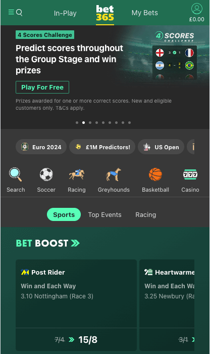 bet365 home page