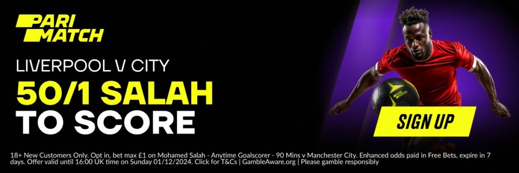 Liverpool v Man City: 50/1 Salah to score offer